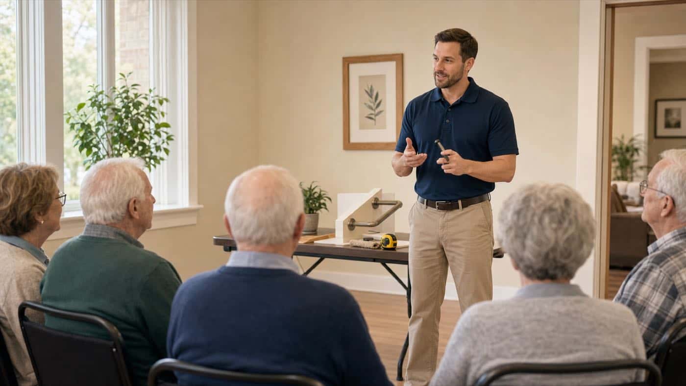 Illustrative small group seminar setting for older adults